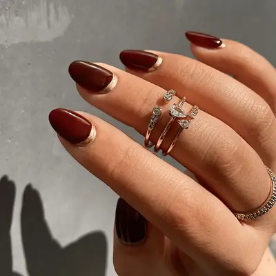 Cool-Tone Glitter Reverse French Manicure - MYM Beauty Reverse French Manicure 