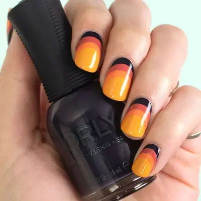 Layered Sunset Reverse French Manicure - MYM Beauty Reverse French Manicures 