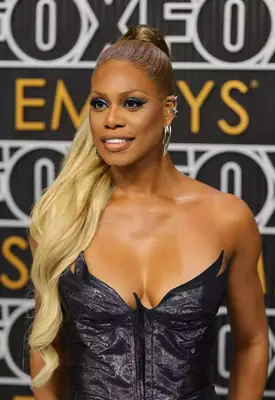 Laverne Cox on the red carpet at the 75th Emmy Awards