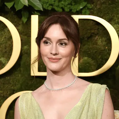 Leighton Meester at the golden globes