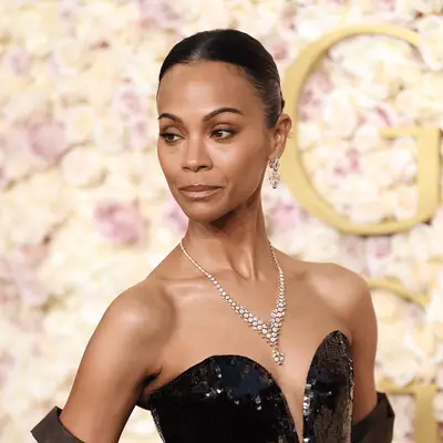 Zoe Saldana at the golden globes