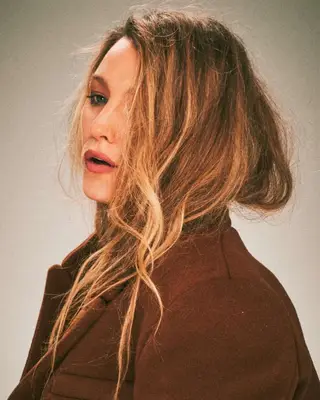 blake lively with beach waves