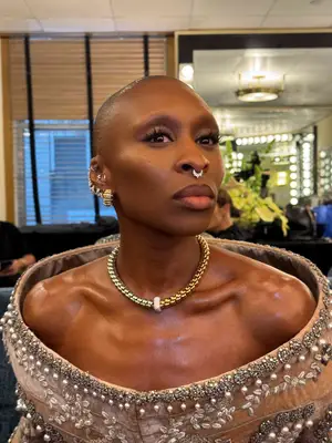 Cynthia Erivo shows off her 78th annual Tony Awards makeup.