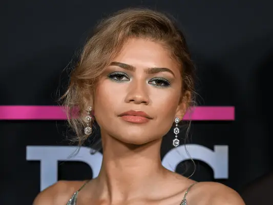 Zendaya with honey blonde hair