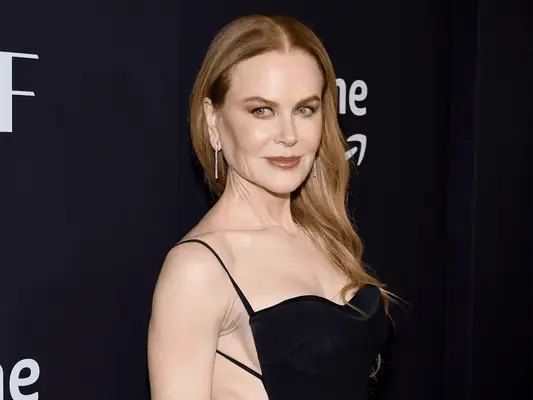 Nicole Kidman wearing a black dress