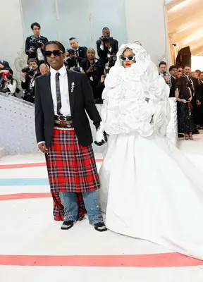 Rihanna and A$AP Rocky at the 2023 Met Gala.