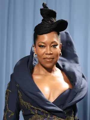 Regina King wearing sculptural braided hairstyle 