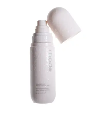 A bottle of Rhode Glazing Mist set against a white background.