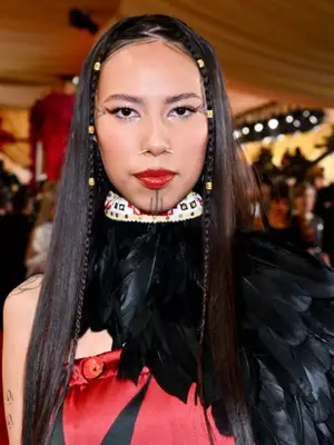 Quannah Chasinghorse at the Oscars