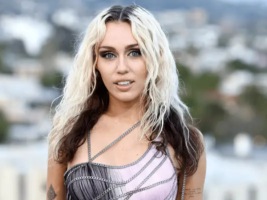 Miley Cyrus with blonde hair