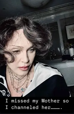 Madonna posts a selfie with a chocolate brown retro bob.