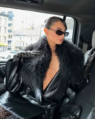 Paige Desorbo in a slick bun