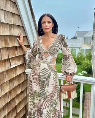 Bethenny Frankle wearing a cut-out dress