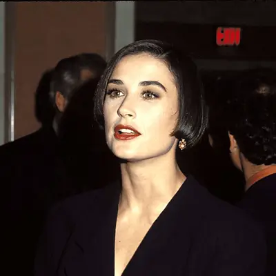 Demi Moore with different hairstyles