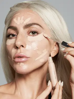 Lady Gaga wearing Haus Labs concealer