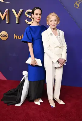 Sarah Paulson and Holland Taylor on the 2024 Emmy Awards red carpet