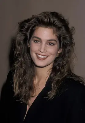 Cindy Crawford with a perm in the 