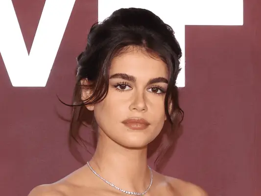 Kaia Gerber styles a stunning updo for a 