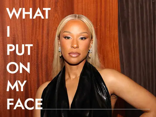 Savannah James in a black halter dress