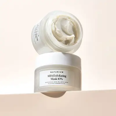 two naturium face mask bottles