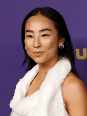 Greta Lee, Ayo Edebiri, and Selena Gomez at the Emmys