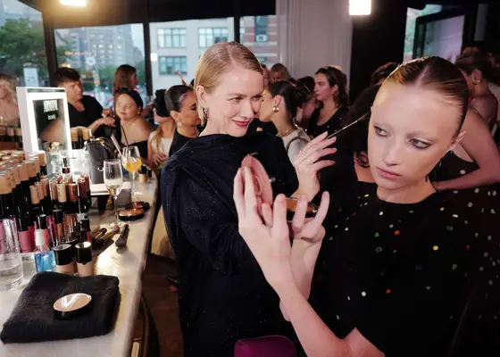 Dua Lipa wearing glowy makeup