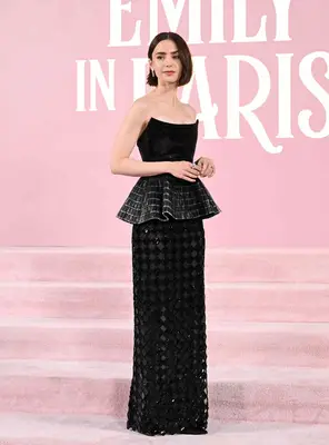 Lily Collins at the premiere of 