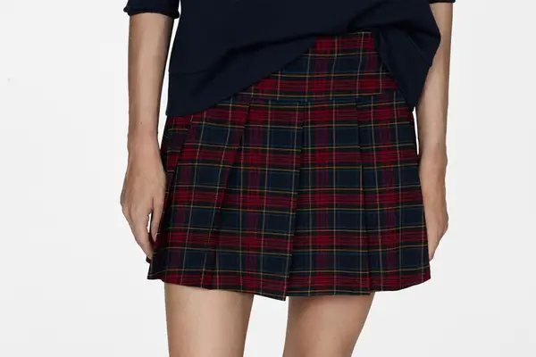 Nordstrom Mango Pleated Plaid Miniskirt