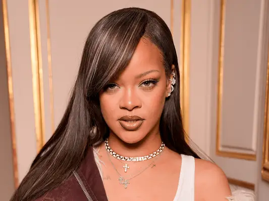 Rihanna at Paris Fashion Week.