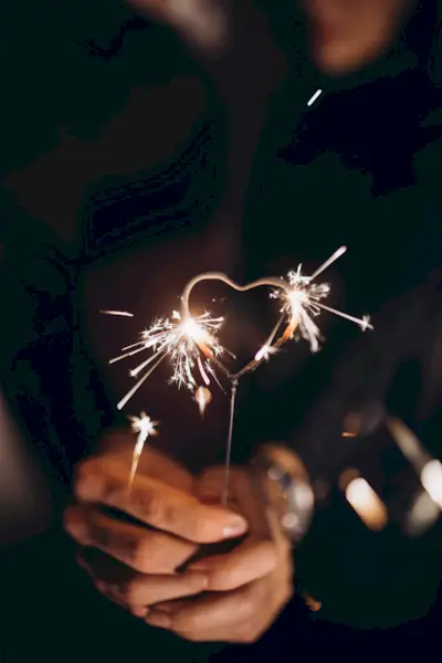 Heart shaped sparkler.