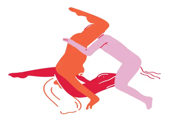 pozycja seksualna w trójkącie w połączeniu stokrotkowym