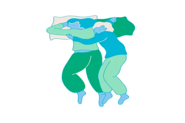 ramię przełożone przez drugie