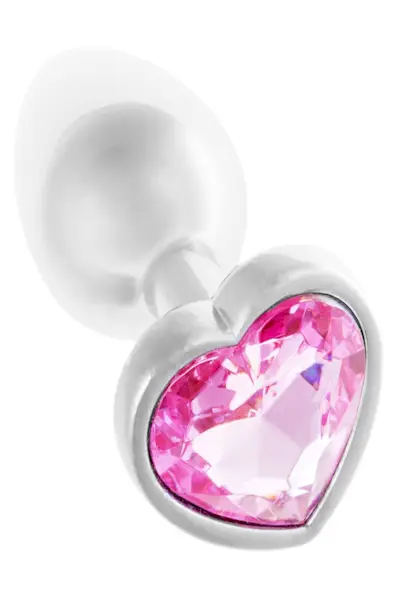 Plugue anal de coração de metal de 2,7 polegadas