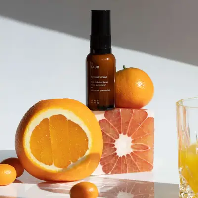 Vitamin c serum among citrus fruit