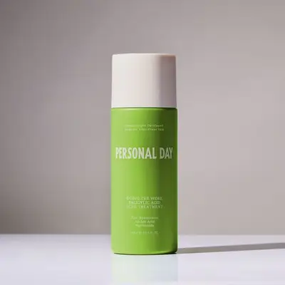 Personal Day acne treatment on white background.