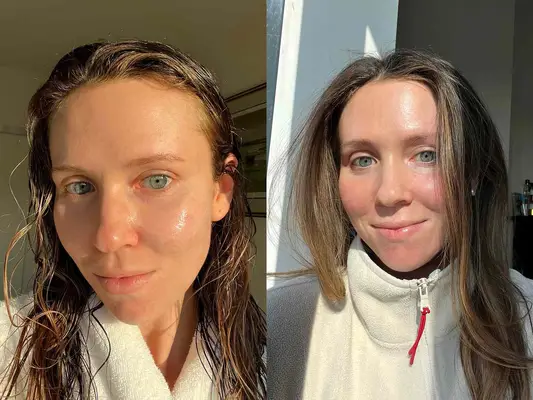 La Roche Posay Moisturizers being used on a woman showing results on her skin