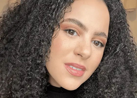 close selfie of 30 year old woman