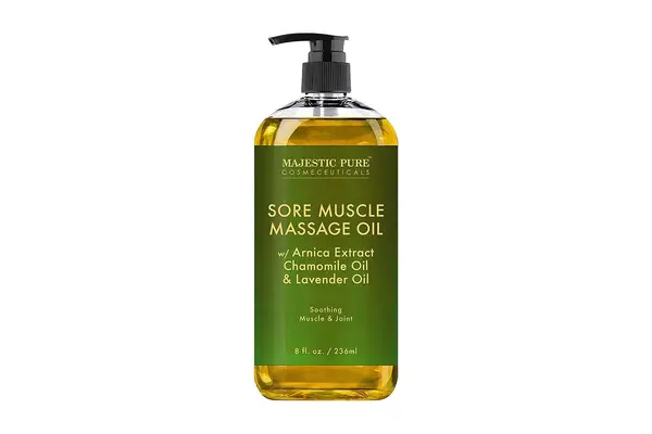 MAJESTIC PURE Sore Muscle Massage Oil with Arnica Extract