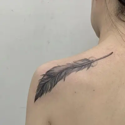 Feather Shoulder Tattoo