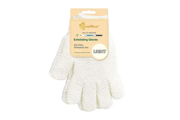 EvridWear Exfoliating Dual Texture Bath Gloves