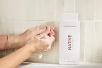 Person tests Native Body Wash