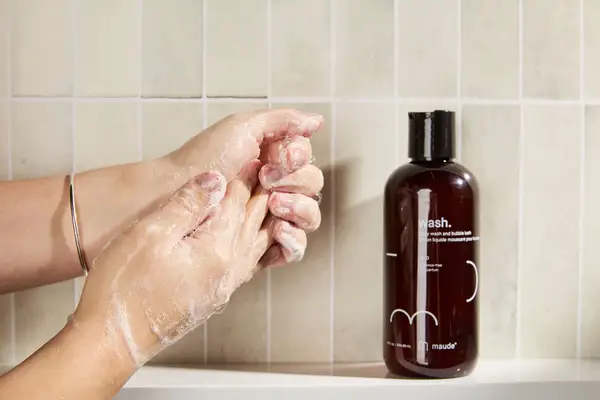 Person tests Maude pH-Balanced Body Wash and Bubble Bath