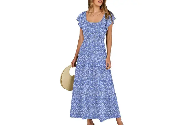 ANRABESS Womenâs 2024 Summer Casual Maxi Dress