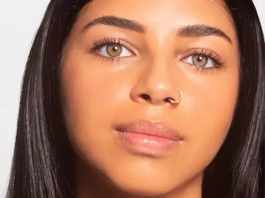 woman staring into the camera