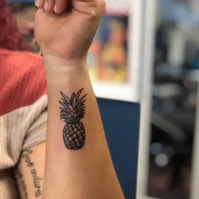 Pineapple Tattoos Realistic Blackwork