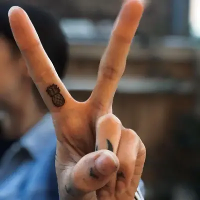 Pineapple Tattoos Finger