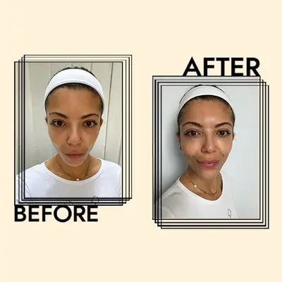 Caudalie Vinoperfect Radiance Serum texture on hand