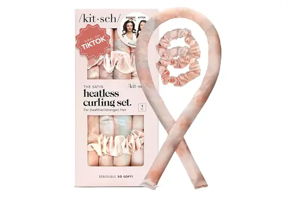 Kitsch Satin Heatless Curling Set - Heatless Hair Curlers t