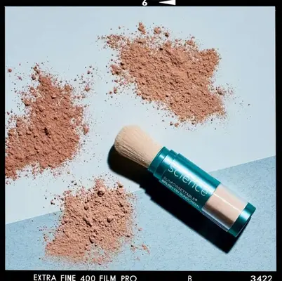 powdered sunscreen swatches