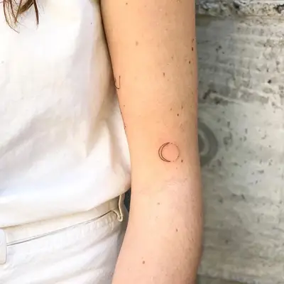 Crescent Moon Tattoos Delicate